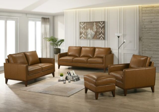 New Classic® Home Furnishings Caspar Caramel Loveseat-1