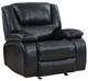 Coaster® Camila Black Manual Glider Recliner-0