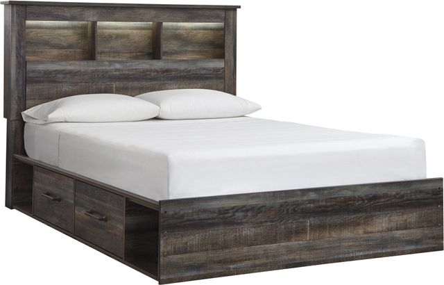 Signature Design by Ashley® Drystan Brown Rustic Full 4-Drawer Storage Bookcase Bed