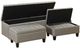 Stylecraft 5-Piece Dark Gray Storage Bench with Ottoman Set-1