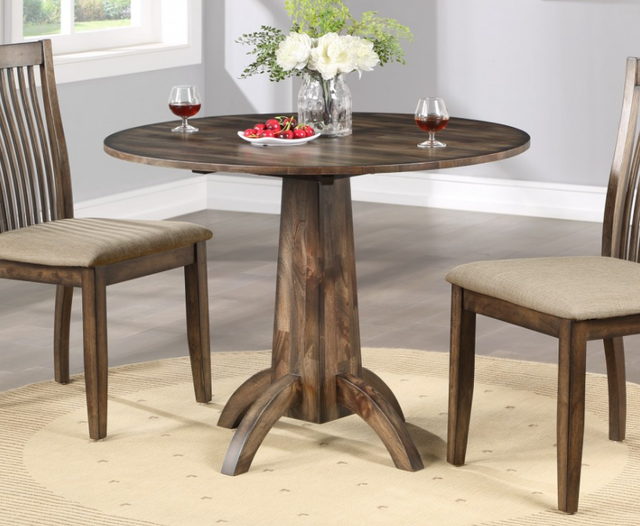 Winners Only® Zoey Mango 40" Round Table with Drop Leaves-2