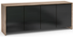 Salamander Designs® Chameleon Barcelona 347 Black Glass AV Cabinet-0