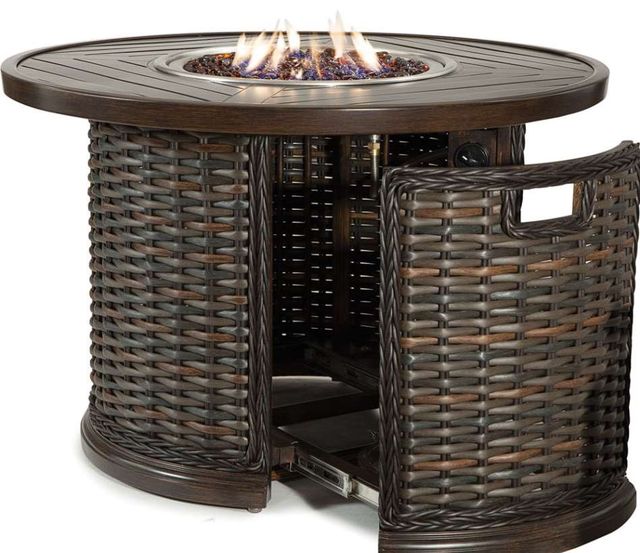 Lane Venture® South Hampton Tuscan Brown 42" Round Gas Fire Pit-2