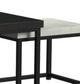 Elements International Nestor 3-Piece Armadillo/Espresso/Smoke Gray Nesting Tables with Black Base Set-2