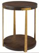 Uttermost® Palisade Walnut Side Table with Antique Gold Frame-0