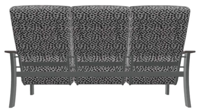 Telescope Casual St. Catherine Agra Classic/Graphite Aluminum/Fabric Outdoor MGP Cushion Three-Seat Sofa with Boardwalk Rustic Arms-3