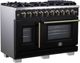 FORNO® Capriasca Series Alta Qualita 48" Black Pro Style Gas Range-1