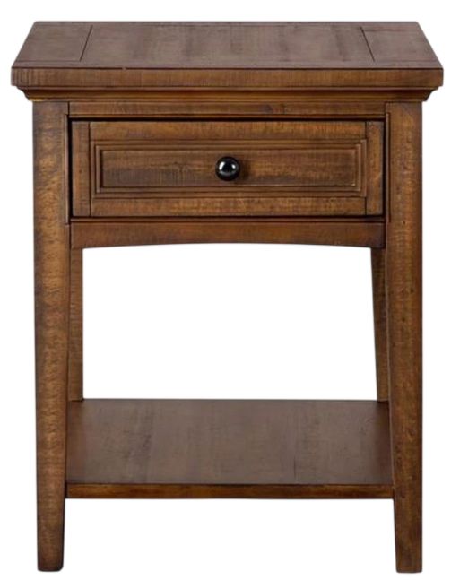 Magnussen Home® Bay Creek Toasted Nutmeg End Table-1