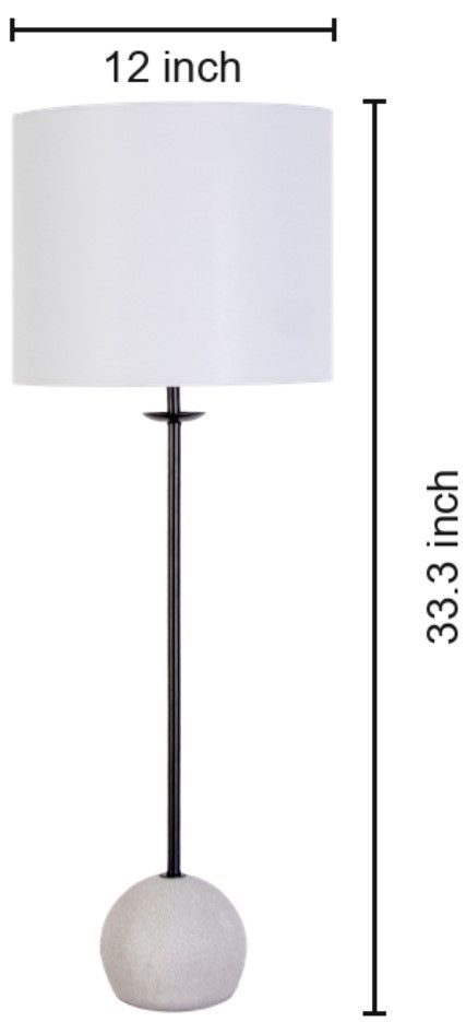 Classy Living 2-Piece Urban Sphere Matte Black Table Lamp Set-1