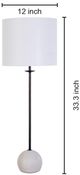 Classy Living 2-Piece Urban Sphere Matte Black Table Lamp Set-1
