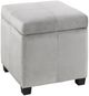 Brassex Inc. Grey Storage Ottoman-0
