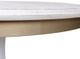 StyleCraft White Round Dining Table with Gold Accent-4