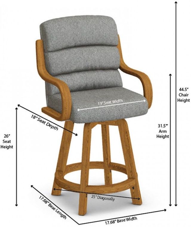 Chromcraft™ Customizable Nova 26" Counter Chair -2