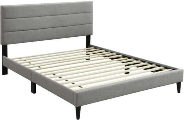 Bernards Willa Gray Twin Panel Bed with USB Port-0