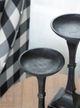 A & B Home Matte Black Fabius Candle Holder-1