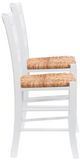 Linon Venezia 2-Piece White Rush Seat Dining Side Chair Set-4