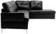 Homelegance® Barrington 2-Piece Black Right-Arm Facing Sectional and Chaise-3