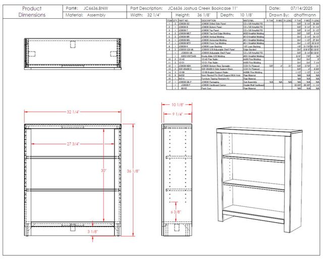 Legends Home Joshua Creek Barnwood 36” Bookcase-2