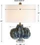 Uttermost® Ruffle Up Blue Green Table Lamp-2