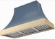 AGA Cascade 48" Stone Blue Wall Mounted Range Hood with Polished Brass Trim-0