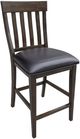 A-America® Mariposa Warm Gray Slatback Upholstered Barstool-0