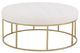 Fairfield® Customizable Soren Brushed Brass Round Ottoman-0