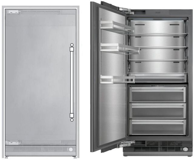 Ilve®  36" 20.1 Cu. Ft. Panel Ready Built In Column Freezer-0
