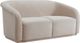 TOV Furniture Yara Pleated Beige Velvet Loveseat-2