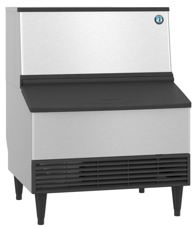 Hoshizaki Crescent® Cuber 30" 290 lb. Stainless Steel Air-Cooled Ice Maker with Built In Storage Bin-2