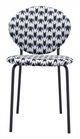 Zuo® Clyde Geometric Print/Black Dining Chair-1