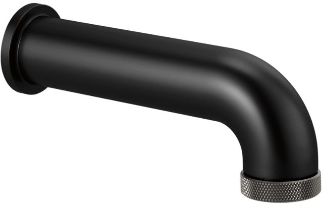 Brizo Litze® Matte Black/Brilliance® Luxe Steel® Diverter Tub Spout-0