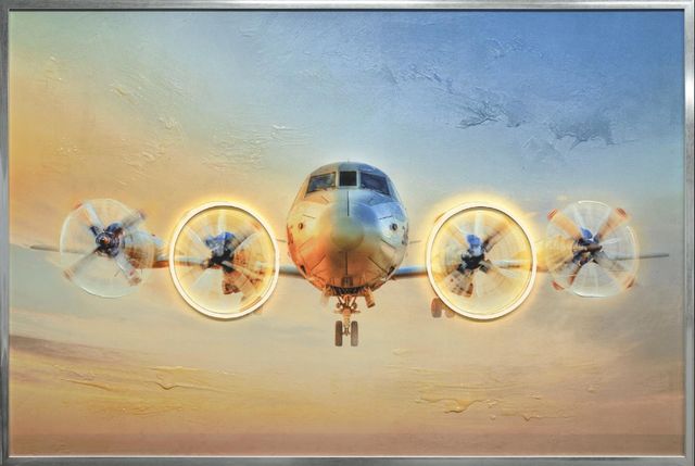 Classy Living Luminous Aviation Glow LED in Frame Wall Art-0