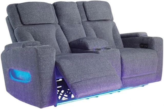 Signature Design by Ashley® Forest Lake Steel Power Reclining Loveseat with Adjustable Headrest-1