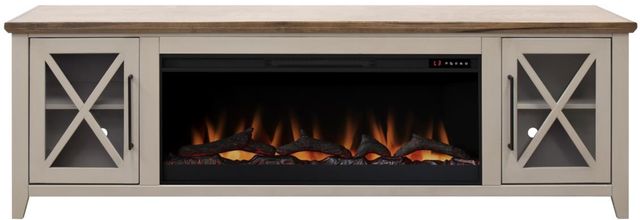 Legends Home Ithaca Bourbon/Sandstone 83" Fireplace Console-3