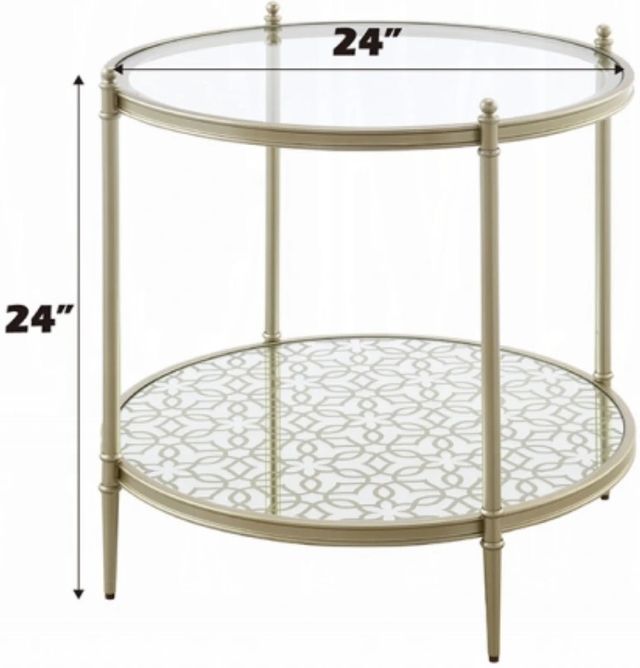 ACME Furniture Zaba Glass Top End Table with Champagne Base-3