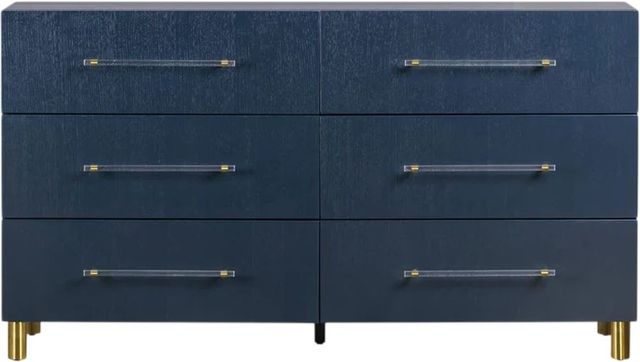 Modus Furniture Argento Burnished Brass/Navy Blue Dresser-2