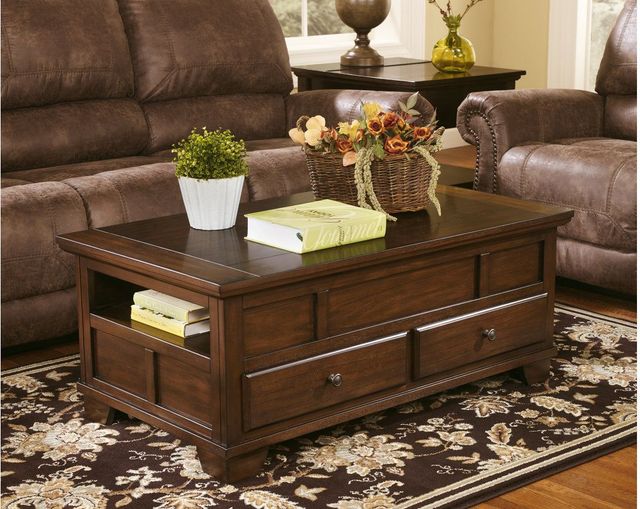 Signature Design by Ashley® Gately 2-Piece Medium Brown Living Room Table Set-3