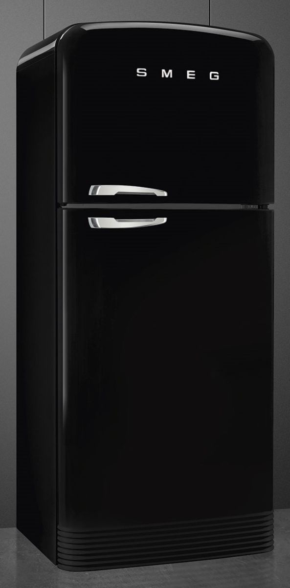Smeg 50's Retro Style 31 in. 19.3 Cu. Ft. Black Top Freezer Refrigerator-2