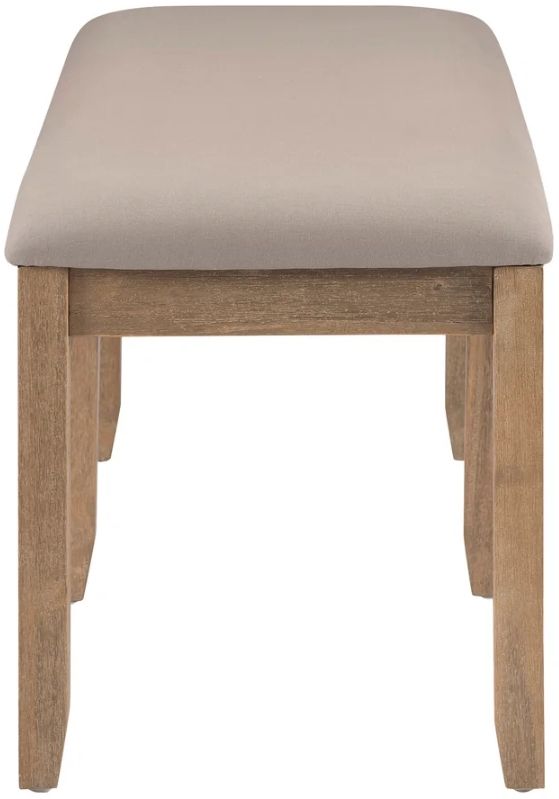 Linon Jordan Gray Wash Dining Bench-4
