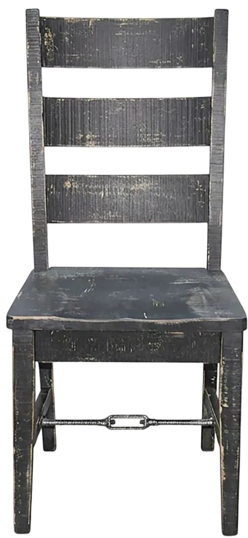Sunny Designs™ Marina Black Sand Ladderback Chair with Turnbuckle-2