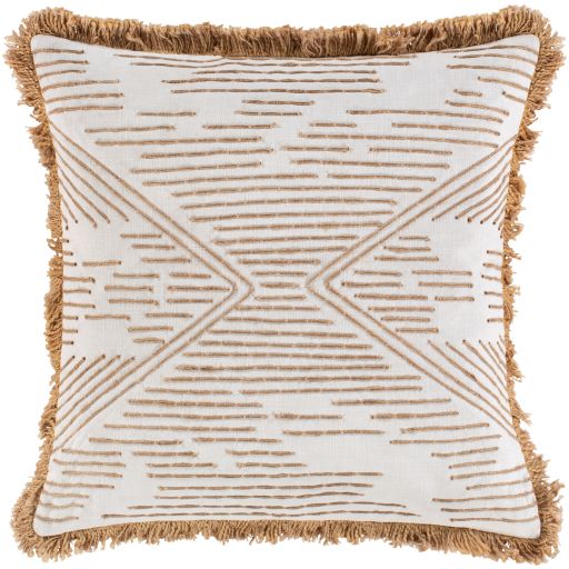 Surya Jahari Tan 20"x20" Toss Pillow with Polyester Insert-0