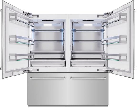 ZLINE 72" 39.6 Cu. Ft. Stainless Steel Built In French Door Refrigerator-3