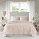 Olliix by Madison Park 3 Piece Blush King/California King Tuscany Reversible Scalloped Edge Coverlet Set-2