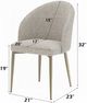 ACME Furniture Cora 2-Piece Champagne/Gray Upholstered Dining Side Chair Set-2