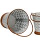 A & B Home 3-Piece Copper/Gray Bucket Set-1