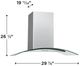 Frigidaire® 30" Stainless Steel Glass Canopy Wall Ventilation-2