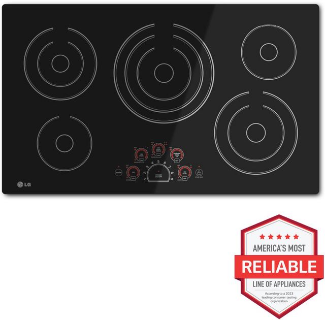 LG 36" Black Electric Cooktop-1