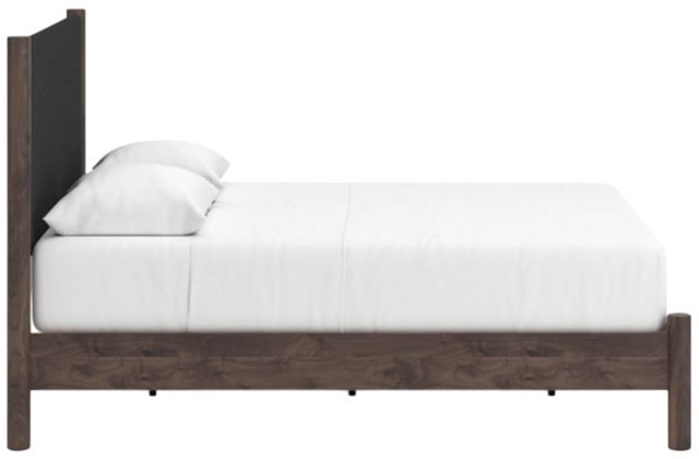 Signature Design by Ashley® Pamytta Brown Queen Upholstered Panel Platform Bed-3