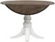 Liberty Furniture Magnolia Manor Weathered Bark Drop Leaf Dining Table with Antique White Base-4