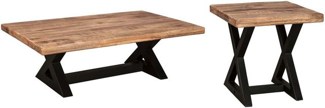 Signature Design by Ashley® Wesling 2-Piece Light Brown Living Room Table Set-0